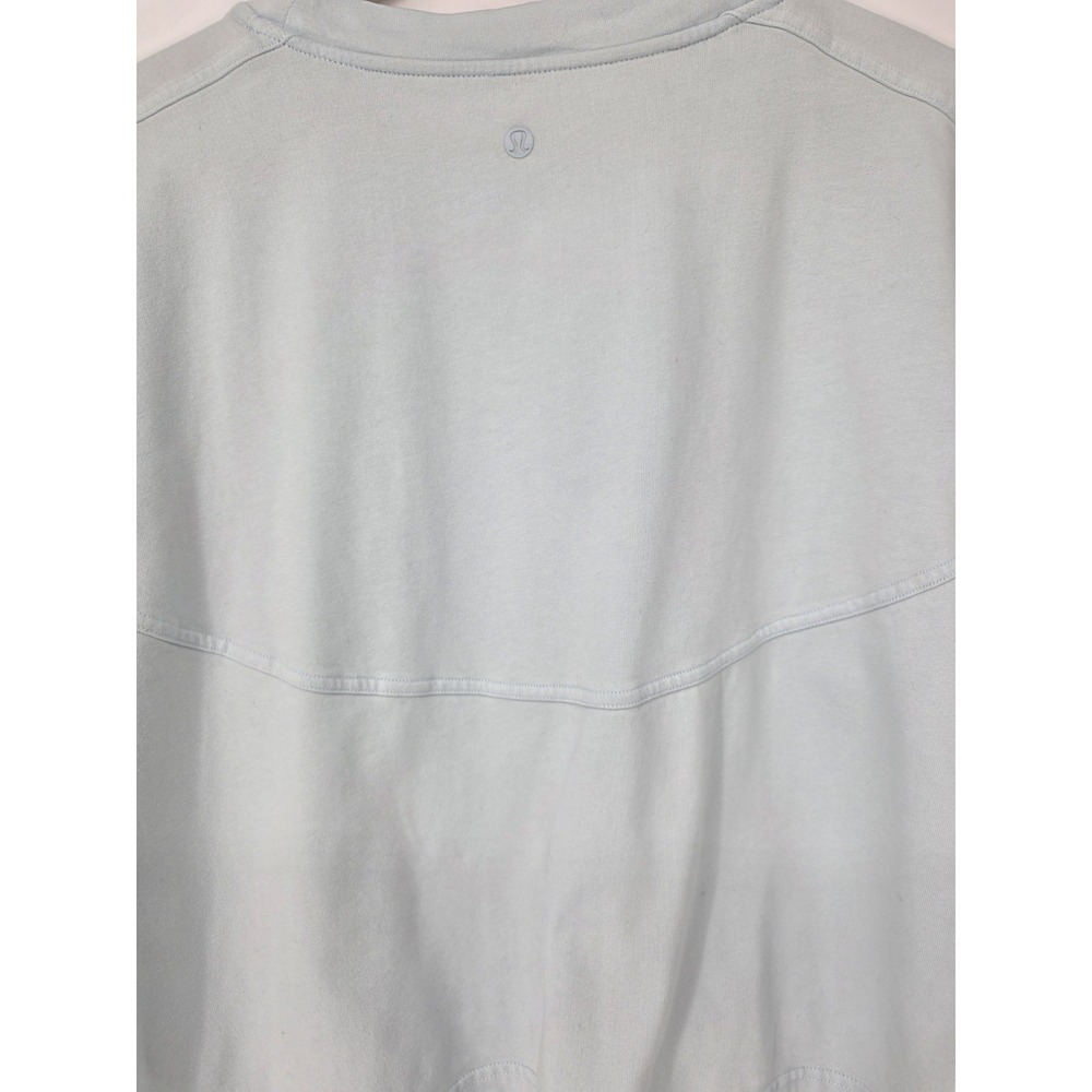 Lululemon Short Sleeve Sweatshirt Size L Baby Blue Oversized - Picture 2 of 14
